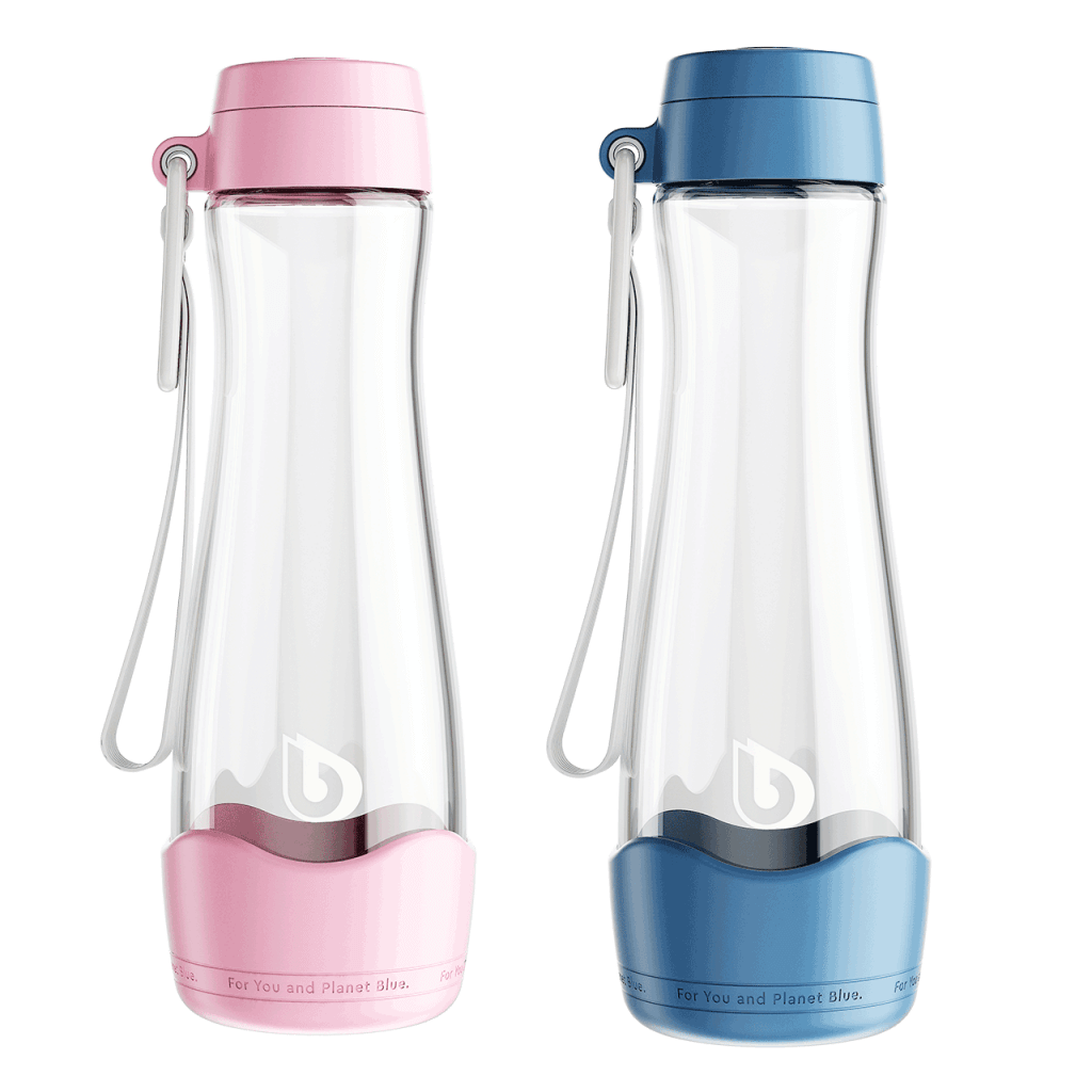 Питьевая бутылочка BWT из стекла с силиконовым чехлом и именной биркой